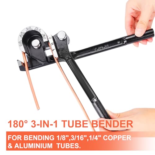 3/16" Complete Brake Line Repair Kit - 25 Ft Copper Coated Tubing, Flaring Tool, Bender & Fittings (20 Pcs) - size: 3/16" Brake Line Kit With Tube Bender