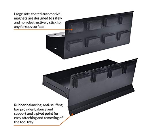 A A IN Magnetic Toolbox Tray Set, Tool Box holder Accessories for Tool Organizer,Garage Storage, 2 Trays, Can Caddy, Paper Towel & Screwdriver Holder (A049)
