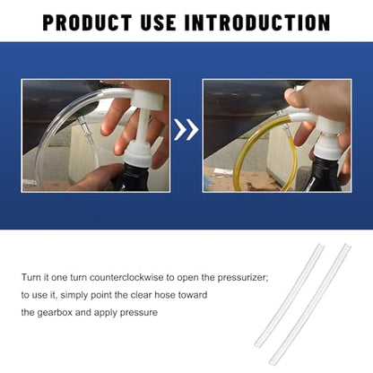 Fluid Pump for Quart Bottles, Transmission & Differential Fluid Hand Pumps with 4cc Per Stroke, Lower Unit Gear Oil Transfer Pump Manual Tool with Flexible Hose, Car Accessories