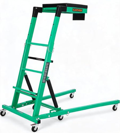 Garvee Automotive Top Side Creeper, 400 LBS, Green | 48-68Inch Adjustable Height, 6 Swivel Casters, Foldable, Heavy Duty, For Garage & Auto Shop Repair - color: Green