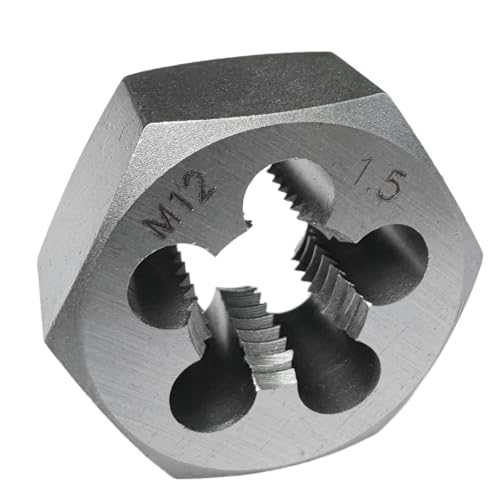 M12x1.5 Metric Hex Rethreading Die Alloy Steel Right Hand Die for Thread Repair and Maintenance - size: M12x1.5