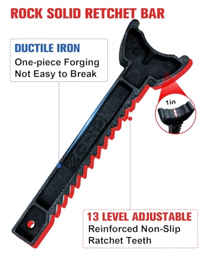 6 Ton Jack Stands (13,200Lbs) - Heavy Duty Car Jack Stand with Double Pin Locking, Adjustable 15.6"-23.4" Height, Extra Rubber Pads for Trucks, Garage, Home,DIY Use - 1 Pair Red - size: 6 Ton Double Locking