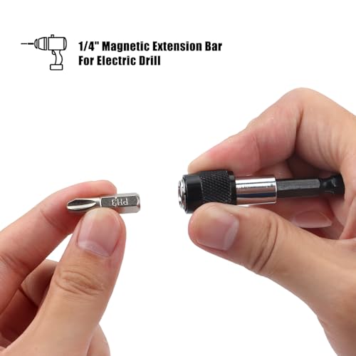 SHARDEN 32 in 1 Ratchet Screwdriver Bit Set with Right Angle Offset 1/4" High Torque Driver Handle, Socket Adapter, Extension Bit Holder, S2 Multi Bits for Ratchet Wrench, Screwdriver