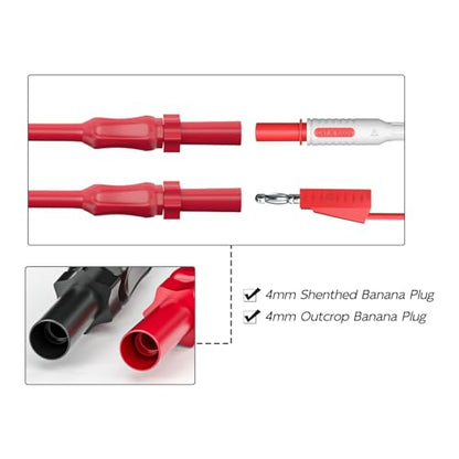 Goupchn Multimeter Automotive Test Leads Kit for Electrical Testing | Wire Piercing Clip, Puncture Probes, 4mm Banana Plug Extension Test Cable Set - style: P1033B