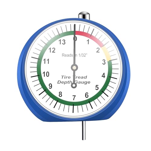 Tire Tread Depth Gauge, Tire Depth Gauge in 1/32 inch, for Motorcycle, car,Truck and Bus