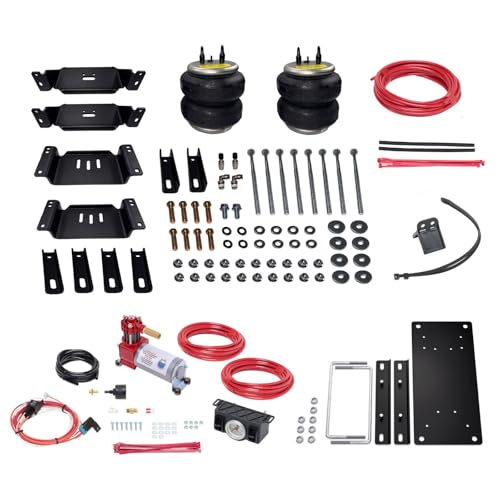 TrendsAuto Firestone Airide Ride-Rite Rear Air Spring Kit with Air Command Dual Electric Analog Gauge Standard Compressor fits 2010 2026 Ram 3500HD Cab Chassis with 0" Lift | Includes TrendsAuto Decal - size: Dual Path (Analog Only)