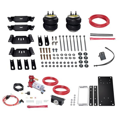 TrendsAuto Firestone Airide Ride-Rite Rear Air Spring Kit with Air Command Dual Electric Analog Gauge Standard Compressor fits 2010 2026 Ram 3500HD Cab Chassis with 0" Lift | Includes TrendsAuto Decal - size: Dual Path (Analog Only)