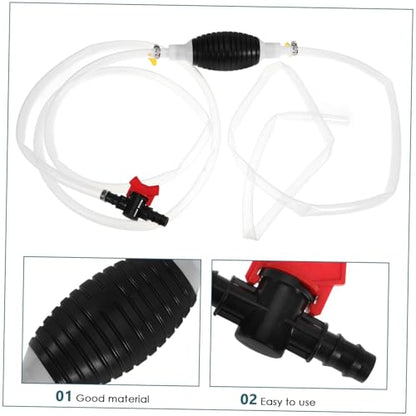 Hand Siphon Pump Fuel Transfer Pump for Gas Siphon Kit Hose for Cars and Fish Tanks