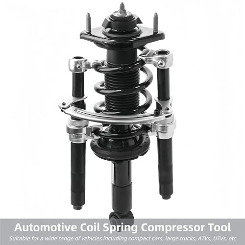 2PCS Spring Compressor Tool, Automotive Coil Spring Compressor Tool, Heavy Duty Macpherson Strut Spring Compression Set with Safety Bracket, Max 2200LBS, for Car Truck ATV UTV