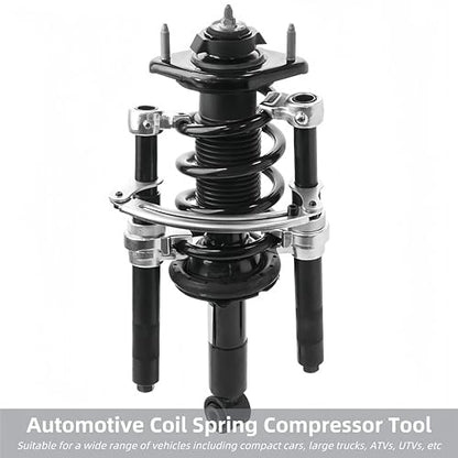2PCS Spring Compressor Tool, Automotive Coil Spring Compressor Tool, Heavy Duty Macpherson Strut Spring Compression Set with Safety Bracket, Max 2200LBS, for Car Truck ATV UTV