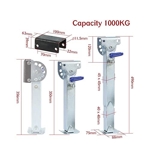 Floor Jacks 350~490mm Trailer Stabilser Legs Drop Down Caravan Parking Corner Steady Motorhome Camping RV Prop Stands Parts Accessories Trolley Jacks