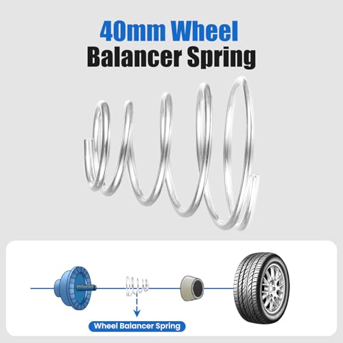 Zookpr 40mm Wheel Balancer Centering Spring, Stainless Steel Wheel Balancer Cone Spring, Ideal for Repair Shops & DIY Users