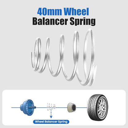 Zookpr 40mm Wheel Balancer Centering Spring, Stainless Steel Wheel Balancer Cone Spring, Ideal for Repair Shops & DIY Users