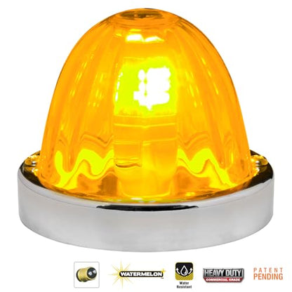 GG Grand General 92446 Stainless Steel Light Amber Watermelon+ Glass Lens Kit for #1157, Bulb not Included - color: 1157 Bulb Base, style: Light Amber