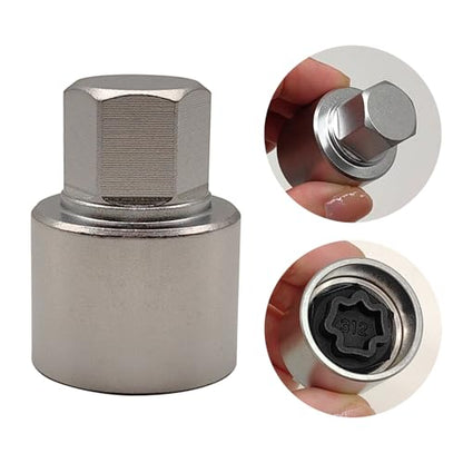 312 Wheel Locking Nut Key for Mercedes Benz, Lug Nut Removal Tool | Wheel Lock Nut Socket Adapter, Anti-Theft Screw Remover, Hand Repair Tool, Tyre Fitting, garage - color: Scoket 312
