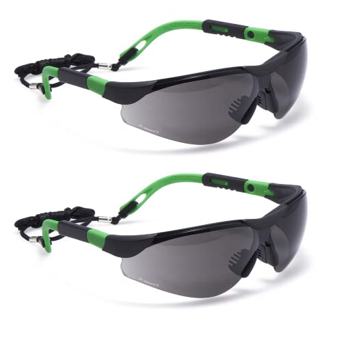 ProtectX Classic Safety Glasses, Anti-Fog Scratch Resistant Lenses, Protective Eyewear for Work, Indoor/Outdoor, ANSI Z87.1 - color: Pathfinder Tinted Smoke 2 Pk