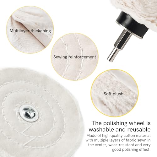 Unicaravan Aluminum Wheel Polishing Kit for Drill Buffing Wheel 31PCS | For Car Motorcycle Wheel Rim Manifold Polishing for Stainless Steel Chrome Plastic Ceramic Glass Woods Machine Jewelry etc - style: 31PCS