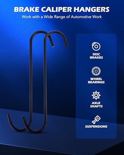 Orion Motor Tech 32pc Dual Brake Tools, 2 in 1 Caliper Compression Tool and Drum Brake Tool Kit, Brake Caliper Tool Kit and Drum Brake Tool with Brake Spring Tool Compressor Pliers Installer Remover | Structural-Grade Steel; Black Oxide Chrome Finish; Pis