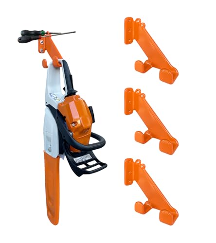Chainsaw Hanger, 3 Pack Chainsaw Wall Mount, Heavy Duty Chainsaw Holder, Garage Organization Garage Storage Shed Organizer Mounted Chainsaw Rack - color: 3 Pack