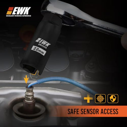 EWK 6.5L Manual Oil Extractor Pump for Oil Change, Fluid Evacuators for Cars, Boats, Jet Skies, Lawnmowers, Quick Oil Drain in 10 Pumps (6.5L + 7/8" O2 Sensor Socket) - size: 6.5L + 7/8" O2 Sensor Socket