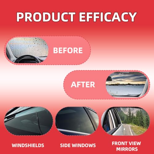 Oil Film Cleaning Brush for Windshield,Improves Driving Visibility(3PCS) | Rain Repellent Windshield Cleaner Tool , Anti-Rain Coating,Windshield Cleaner,Kit with Supplements & Towel
