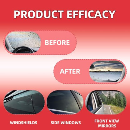 Oil Film Cleaning Brush for Windshield,Improves Driving Visibility(3PCS) | Rain Repellent Windshield Cleaner Tool , Anti-Rain Coating,Windshield Cleaner,Kit with Supplements & Towel