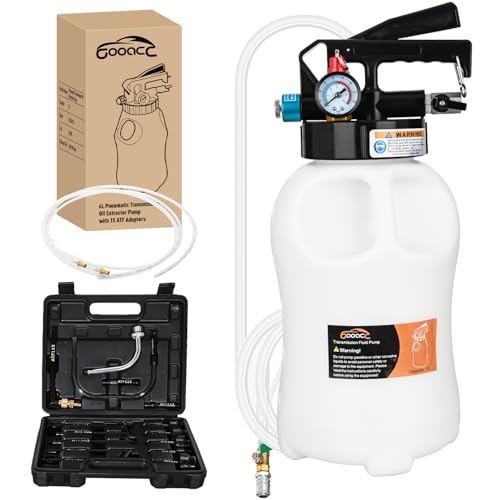 GOOACC Transmission Fluid Pump Kit 6L Automotive Pneumatic Oil Fluid Extractor ATF Refill Dispenser Transfer Pump with 15 ATF Filler Adapters 1.6 Gal 2 Ways Vacuum Fluid Evacuator Oil Change Tool Set - size: 6L