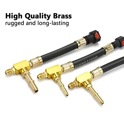 BETOOLL Fuel Pressure Test Kit 0-100PSI with 9.49,7.89,6.30 Fuel Line Fittings - size: Fuel Pressure Tester Kit