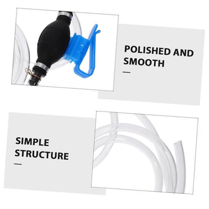 Alipis 1set Hand Gas Pump Siphon Hose Manual Transfer Pump Kit for Oil and Fluid Siphon Hose Integrated Valve for Automotive Motorcycle Use