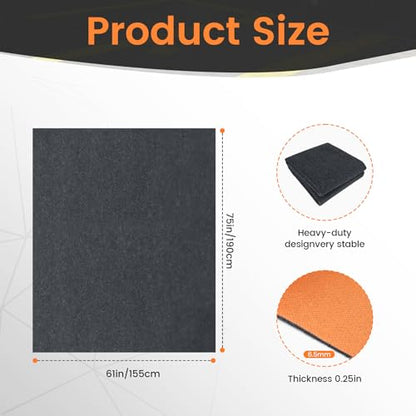 Heavy Duty Oil Spill Mat, 5' x 6', Premium Absorbent Oil Pad, Garage Floor Mat for Under Car, Protects Garage Floor from Spills, Drips, Splashes and Stains,Waterproof Backing Absorbent Pad - size: 5' x 6'
