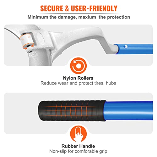 VEVOR Tire Mount Demount Tool 22.5" to 24.5" Tire Changer Steel Bead Breaker Extra Bead Holder Tubeless Truck Manual Tire Changing Tools for Car Repairing(Blue) - color: Blue