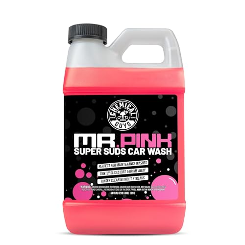 Chemical Guys Mr. Pink Car Wash Soap - 64 oz Super Suds Foaming Car Wash Soap for Cannon, Blaster, or Bucket Washing - pH Balanced, Safe on Wax, Sealant, Ceramic, and Clear Coat Finishes - size: 64 Fl Oz (Pack of 1)