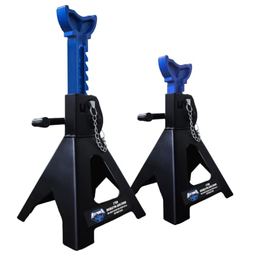 ANTPOWER Car Jack Stands 3 Ton (6,600 lbs) with Double Locking Heavy Duty 11.2"-16.8" Adjustable for Lifting SUV, Pickup Truck Garage 6000 lbs Capacity 1 Pair - style: double locking