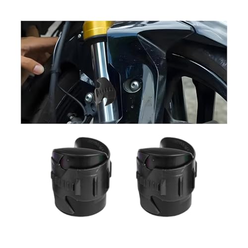 HZEL Motorcycle Fork Seal Cleaner Tool, 2PCS 45mm-55mm Motorbike Front Fork Seal Saver Cleaner Removal Tools, Shock Absorber Motocross Cleaning Tool, Universal for Motocross Dirt Bike Scooters (Black) - color: Black