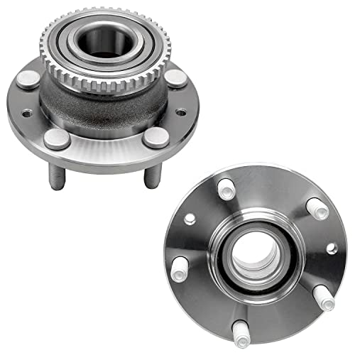 Detroit Axle - Pair Front Wheel Bearing and Hubs Assembly for Mazda 1989-1998 MPV, 1992-1995 929, 5 Lugs w/ABS Ring - style: 512269 x2V2/Pair