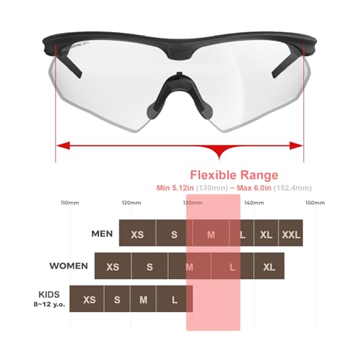 HTS HUNTERSKY S53 Anti Fog Tactical Shooting Range Safety Glasses ANSI Z87.1 Ballistic Eye Protection Hunting Airsoft Riding - color: S53 Black-clear / Black-smoke