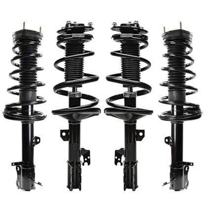 Detroit Axle - 4pc Struts for 01-03 Toyota Highlander, 4 Front and Rear | Struts & Coil Spring Assembly 2001 2002 2003 Replacement Suspension - size: 4Q48530/ 4 Struts