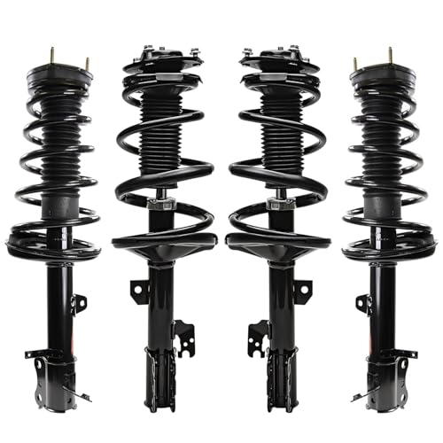 Detroit Axle - 4pc Struts for 01-03 Toyota Highlander, 4 Front and Rear | Struts & Coil Spring Assembly 2001 2002 2003 Replacement Suspension - size: 4Q48530/ 4 Struts
