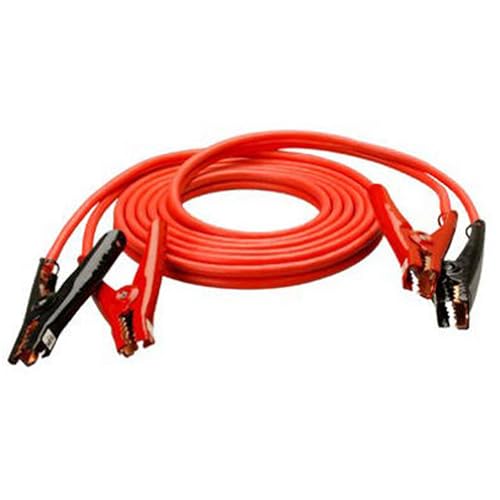 Master Mechanic 20 Feet 4 Gauge Booster Cable with Jump Start Connectors and Cable Clamps for Roadside Emergency Needs, Cars, and Vehicles, Red