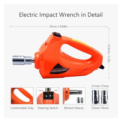 Floor Jack Electric Car Jack Kit 5Ton Hydraulic Car Jack with Inflatable Pump Electric Wrench Lifting Machine Air Pump Car Jacks,Black Jack - color: Black Jack