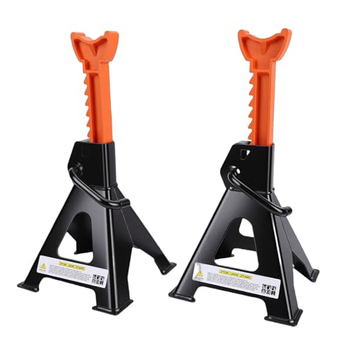 Jack Stands 3 Ton, 2PCS 6,600 LBs Load Capacity Heavy Duty Steel Car Lifting Stand 11.2 to 16.8 inch Adjustable Height Stable Support for Small SUV Pickup Truck