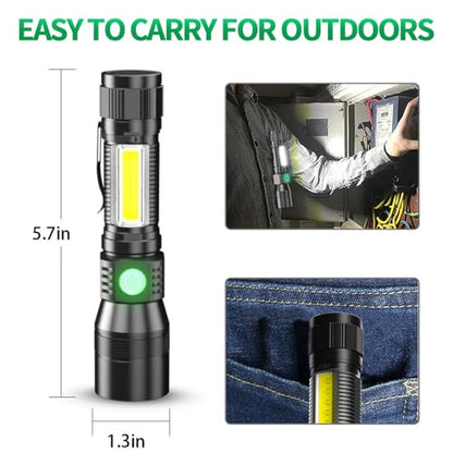 AdamStar Black Light Flashlight, 3 in-1 Rechargeable Flashlights, UV Light Magnetic LED Flashlight High Lumens, 7 Mode Camping Waterproof Flashlight for Pet Urine Detection (3 Pack) - color: 3 Pack