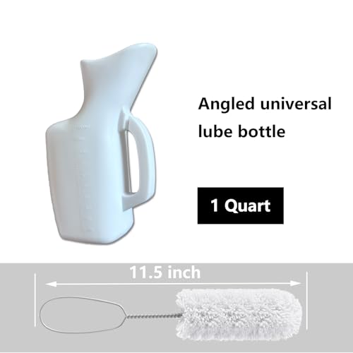 Angled Tire Lube Bucket Kit - 11.5" Lube Swabs + 1 Quart Bottle + Tire Tread Depth Gauge, Works for Tire Changing, Mounting & Maintenance (White, 4 Pcs) - color: white