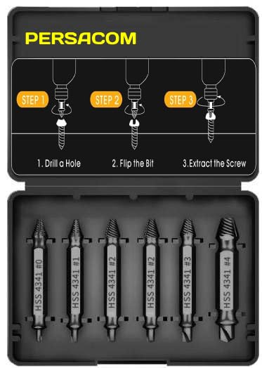 Damaged Screw Extractor Kit The Perfect Father’s Gift from Wife, Daughter or Son A Practical Tool Set for Removing Rusty, Stripped, or Broken Hardware Ideal Gift for Men and DIY Enthusiasts