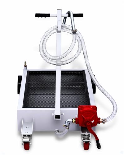 15 Gallon Oil Drain Tank,Low Profile Rolling Oil Drain Cart with 8ft Hose & Folding Handle, for Cars, Trucks,SUV,RVs - size: 15 GAL - Manual