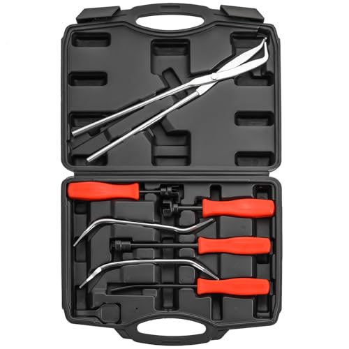 8PCS Drum Brake Tool Kit | Drum Brake Tool, Drum Brake Spring Tool Includes Installer, Remover, Compressor, Adjuster & Retaining Tools for Automotive Maintenance (Black) - color: Black