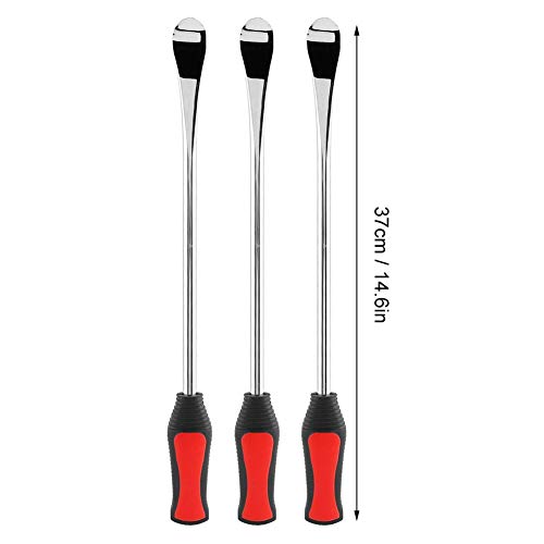 14.5 Inch Motorcycle Tire Wheel Changing Spoons Lever Iron Protector Tool Kit for MotorcyclesDuty Tire Lever Tool Set with Ergonomic HandleSteel & Protectors Included