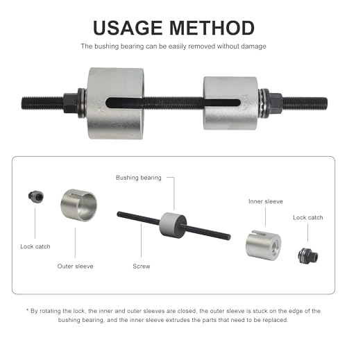 24PCS Press and Pull Sleeve Kit, Bushing Press Kit and Bushing Removal Tool