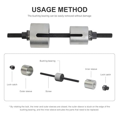 24PCS Press and Pull Sleeve Kit, Bushing Press Kit and Bushing Removal Tool