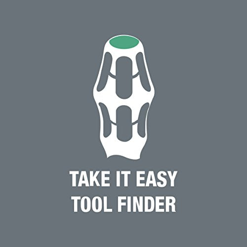 Wera 05028062001 367/6 TORX® Screwdriver set Kraftform Plus and rack, 6 pieces - size: TX10x80mm, TX15x80mm, TX20x100mm, TX25x100mm, TX30x115mm, TX40x140mm